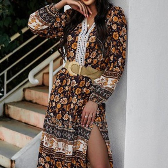 no brand Dresses & Skirts - Boho Chic Long Sleeve Floral Dress